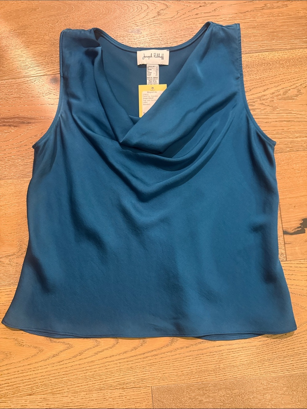 ☀️🍁Joseph Ribkoff Teal Sleeveless Cowl Neck Top